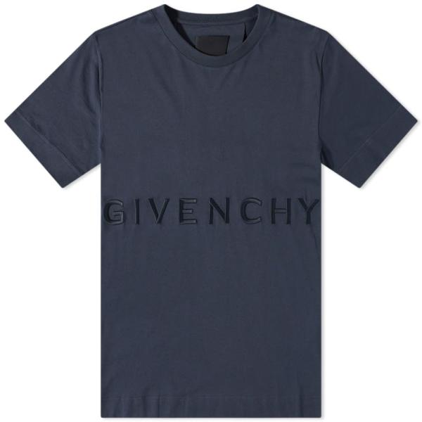 ジバンシー Givenchy メンズ Tシャツ ロゴTシャツ トップス Embroidered Logo Tee Night Blue