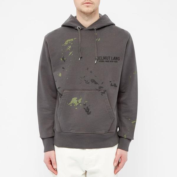 ヘルムート ラング Helmut Lang メンズ Hoody Pewter ファッション パーカー トップス Paint Splatter Logo Popover Hoody Pewter Sc Ffde5832bb フェルマート エフ Fermart Ef