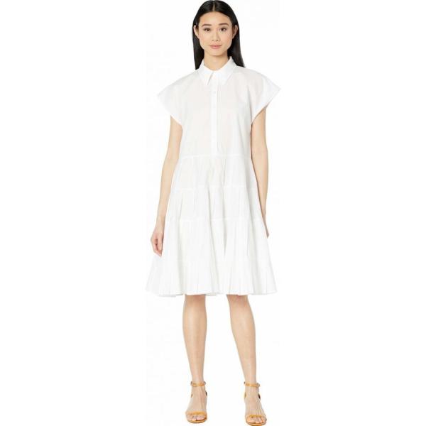 Sh2 14 フェルマート Ef Chloe Poplin レディース Chloe Poplin Dress エフ Tiered Dress Fermart By See ティアードドレス ワンピース White ワンピース ドレス クロエ