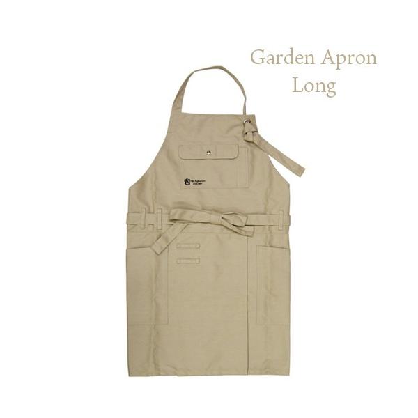 おしゃれ 農作業着 GardenApron 園芸用 エプロン ロング ベージュ