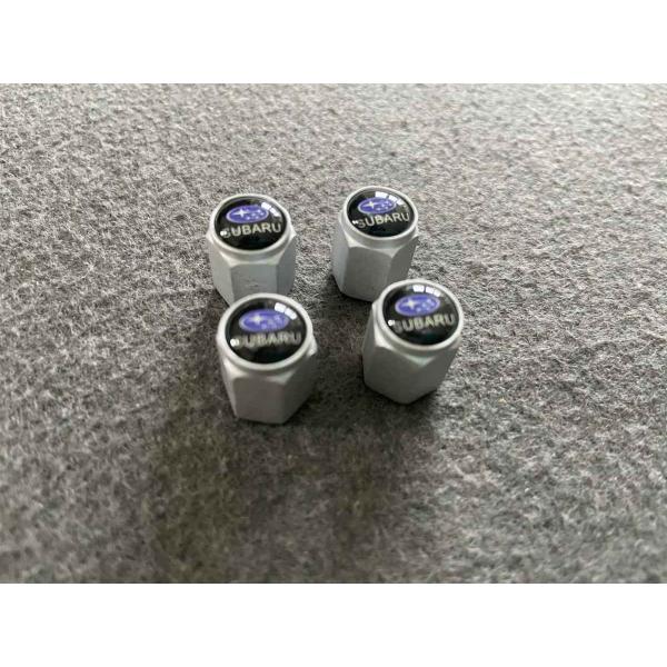 一番の贈り物 送料無料 426 Subaru スバル用 4個セット エアバルブキャップ ホイール 六角形 車のタイヤバルブキャップカバー シルバー
