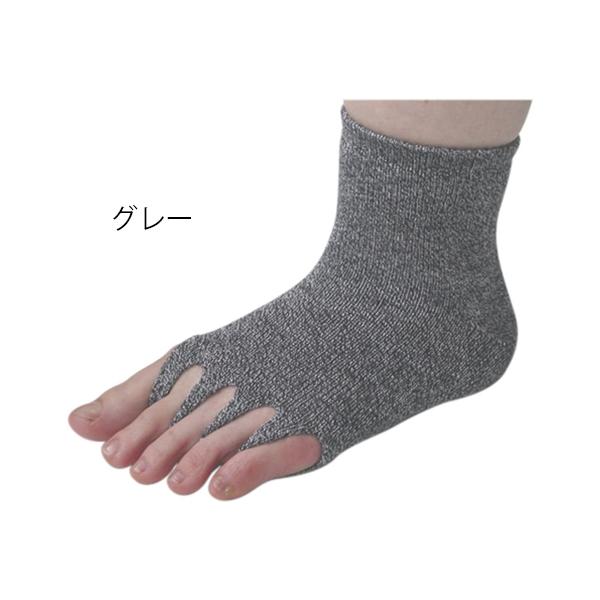 指ぬき健康ソックス（ゴムなし） L（25-27cm）／グレー（ユニロック）