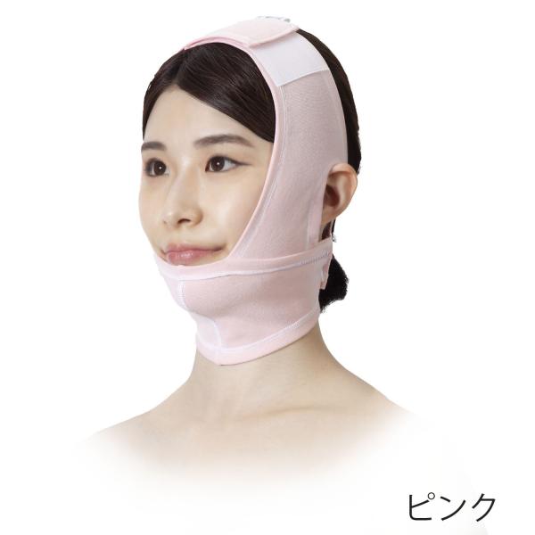 ソフラ あごバンデージII／Mサイズ（首廻り30〜42cm、顔廻り62〜69cm）ピンク（竹虎）007323