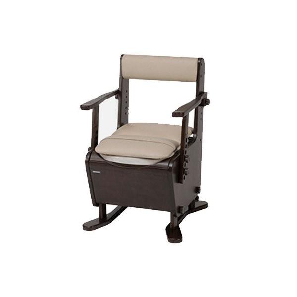 家具調ポータブルトイレ＜座楽＞ベーシック（脱臭プラスチック便座