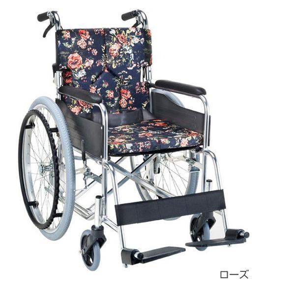 ㈱マキテック　自走用車椅子 　EW-50 たのめーる】マキテック 車いす(自走式・背折れタイプ) 緑チェック EW