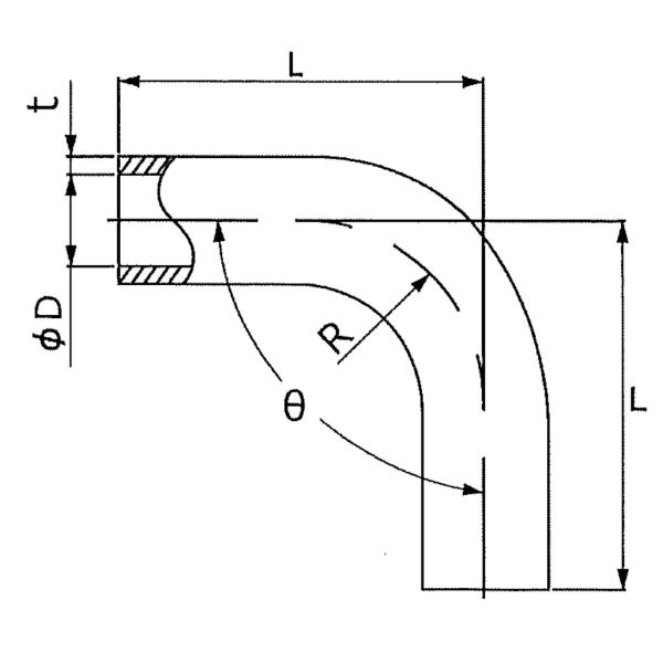 大野ゴム工業　L型ホース　汎用タイプ　ON-3033　1本