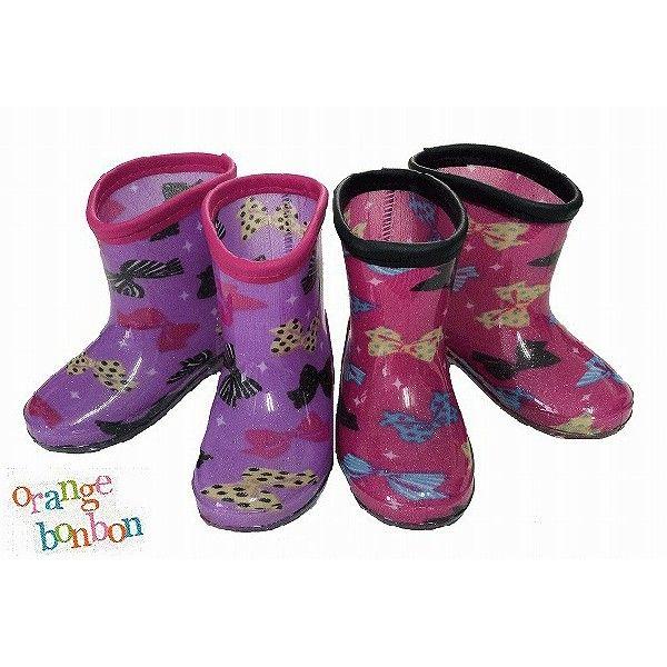 Orange Bonbon オレンジボンボン ラメ入りリボン柄 レインシューズ 長靴 女の子 13cm 21cm ピンク パープル Buyee Buyee Japanese Proxy Service Buy From Japan Bot Online