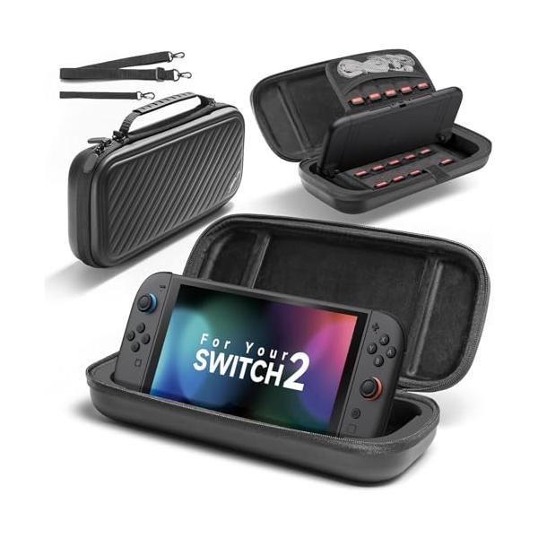 JSAUX キャリングケース ニンテンドースイッチ2（2025）対応、装着有無を問わず対応するSwitch 2用保護ケース