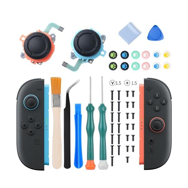 XinWeiDa最新改良 ジョイコン2 修理 Joy-Con 2 修理キット 【作業動画付き】スイッチ2交換用パーツ 簡単に交換可能 Swi
