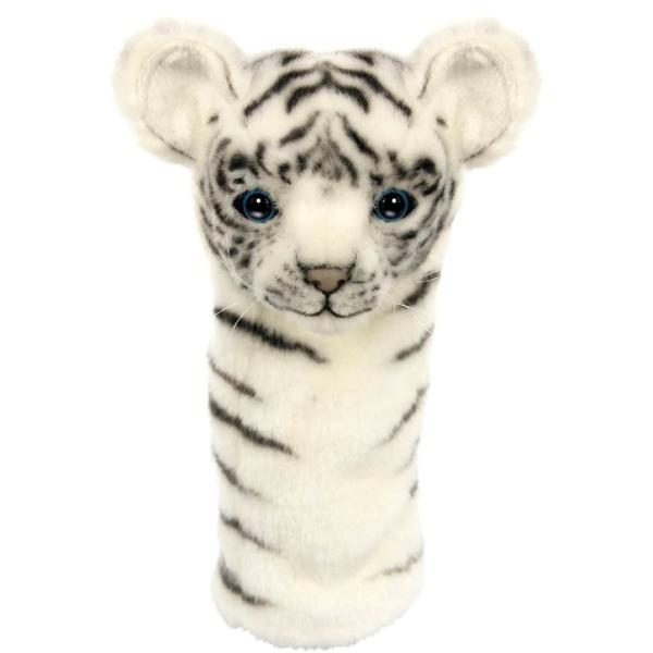 ゴルフ　パターカバー　ホワイトタイガー　美品 ゴルフクラブ パターカバー ピンタイプ ぬいぐるみ 動物 トラ