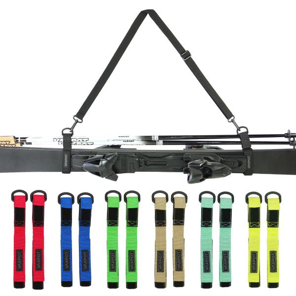 スキー と ストック をまとめて 運搬 するのにオススメな ショルダーストラップ つきの スキーバンド 。スキー板 と スキーストック を別々に ベルト で固定するため、ズレにくく、持ち運びがしやすくなっています。ゲレンデまで距離がある場合...