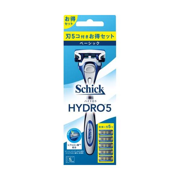 シック ハイドロ5ベーシックコンボ 替5個 :4891228314897:ウエルシア 通販 シック Schick ハイドロ5 ベーシック 替刃 (4コ入)