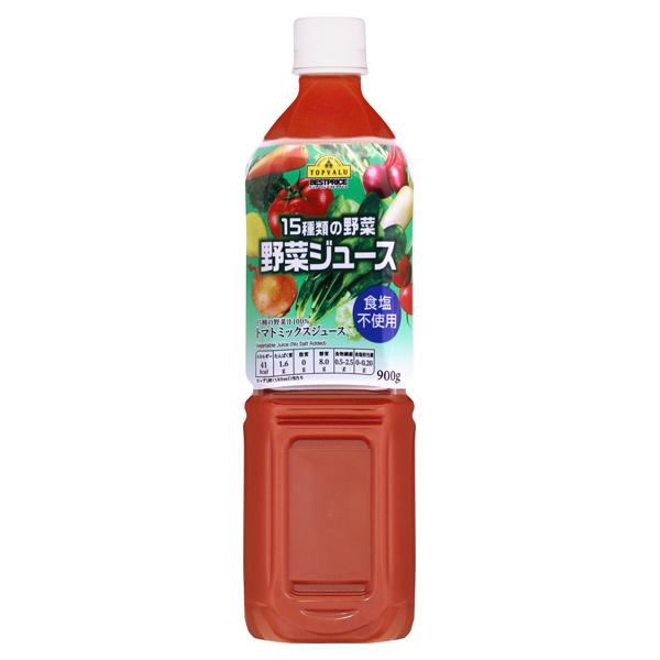 トップバリュ　野菜ジュース　食塩不使用　900G×12個セット