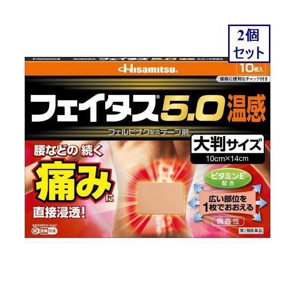2個セット　◆【第2類医薬品】フェイタス５．０温感大判サイズ　10枚【セルフメディケーション税制対象商品】　あすつく　送料無料