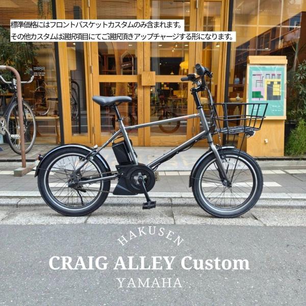 PAS CRAIG ALLEY(パスクレイグアリー)【アルミ製軽量バスケット搭載】フルカスタム対応　YAMAHA(ヤマハ) BMX電動アシスト自転車・E-bike(イーバイク)