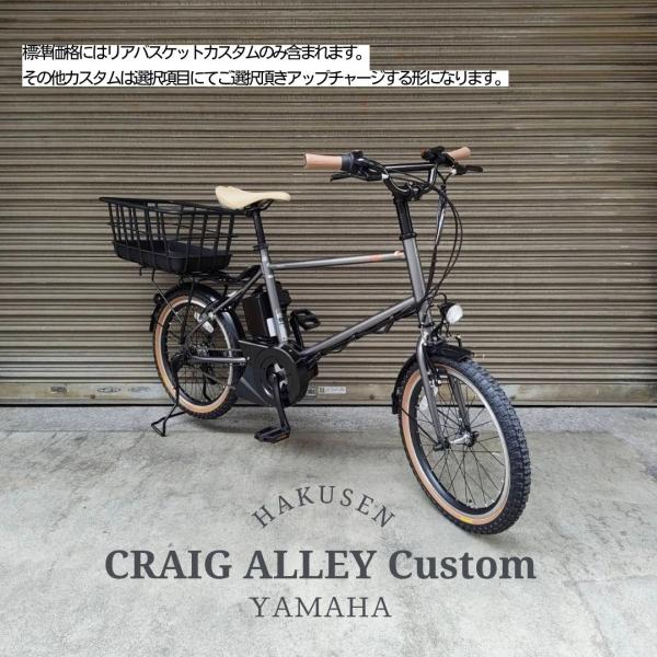 【樹脂製リアバスケット搭載】フルカスタム対応 PAS CRAIG ALLEY(パスクレイグアリー)　YAMAHA(ヤマハ) BMX電動アシスト自転車・E-bike(イーバイク)