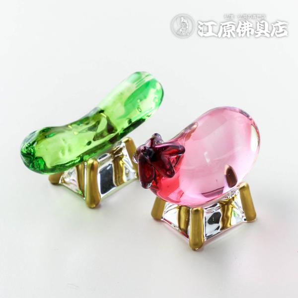 お盆用品 お盆飾り クルスタル精霊馬 （ナス・キュウリ対）57-1 盆用品 仏具 #2