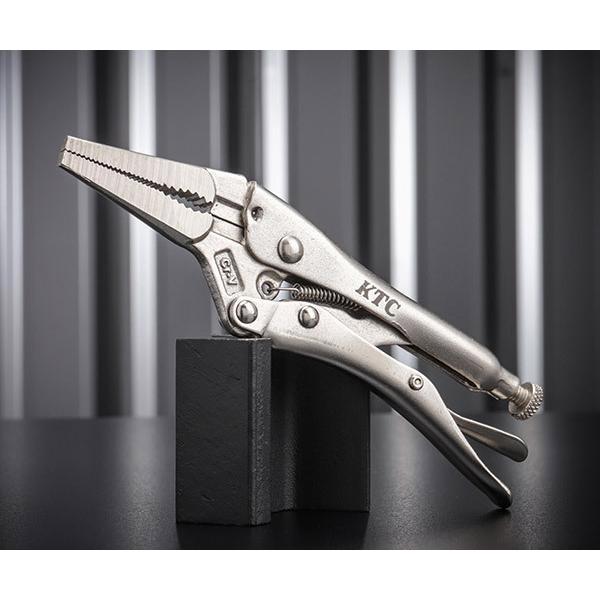 【ワケあり特価品】(状態A) KTC 150LNEM-001-31028 ロングノーズノッキングプライヤー ワイヤーカッター付 全長135mm 京都機械工具