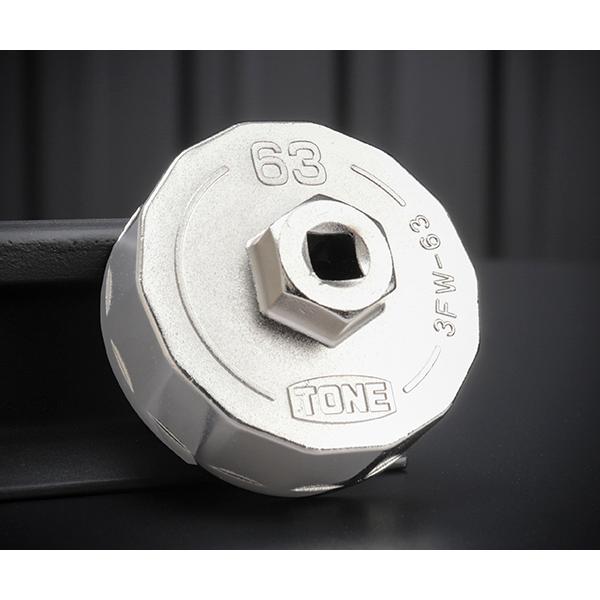 TONE（トネ） オイルフィルターレンチ 14角 外径72mm 全高35mm 差込角