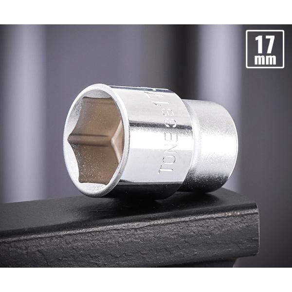 TONE（トネ） ソケット(6角) 対辺寸法17mm 全長30mm (3S-17