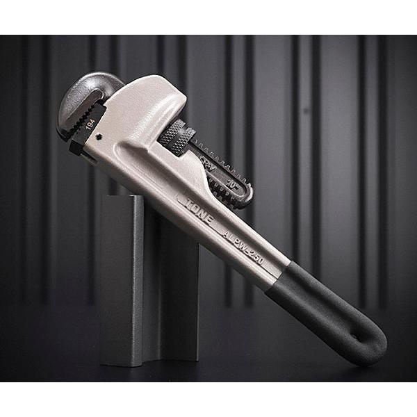 TONE パイプレンチ(アルミ製) 全長248mm 口開き45mm (ALPW-250)(4953488406832) トネ