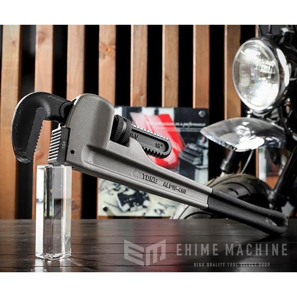 TONE パイプレンチ(アルミ製) 全長412mm 口開き85mm (ALPW-450)(4953488406863) トネ