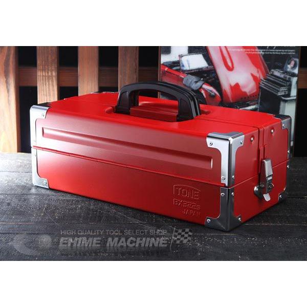 TONE（トネ） ツールケース(メタル) V形2段式 433X220X160mm レッド