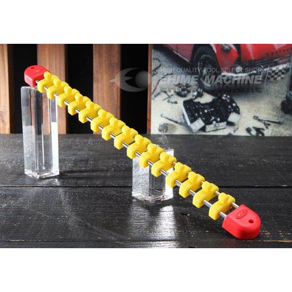 6.3sq.ソケット用ホルダーです。ホルダーの形状変更により、従来品よりソケットが差込みやすく外しやすい。しかもソケット保持力はアップしています。差込角別にホルダーのカラーリングを設定し、一目でサイズが分かるようになっています。■型式：EH...