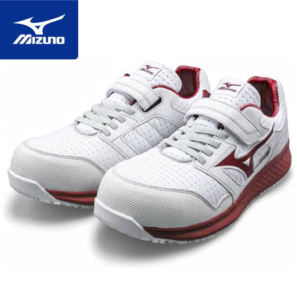MIZUNO 安全靴 作業靴 ホワイト レッド MIZUNO（ミズノ） [ポイント10倍] 安全靴 オールマイティ EU33L