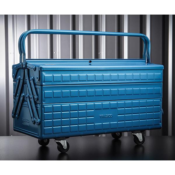 TRUSCO中山 TRUSCO トラスコ 3段式工具箱 472x220x343 ブルー GT-470