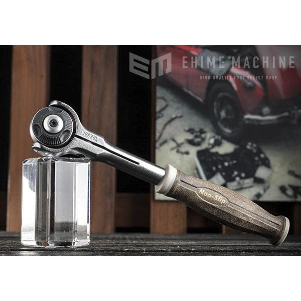 ベッセル VESSEL HRH3-SW 9.5sq.ウッディスイベルラチェットハンドル