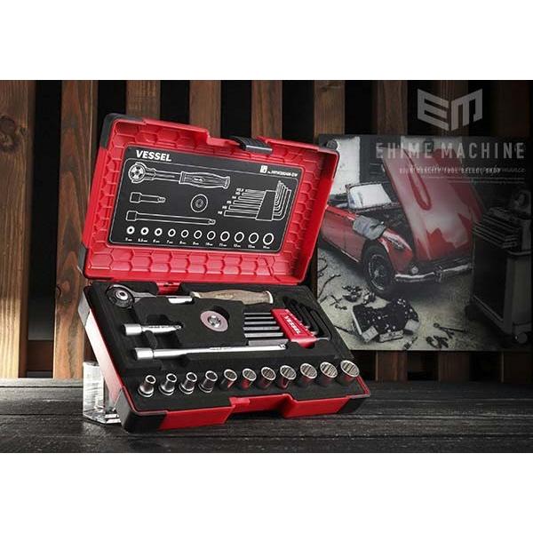 ベッセル VESSEL HRW2004M-SW 6.35sq.ウッディスイベルソケットレンチ