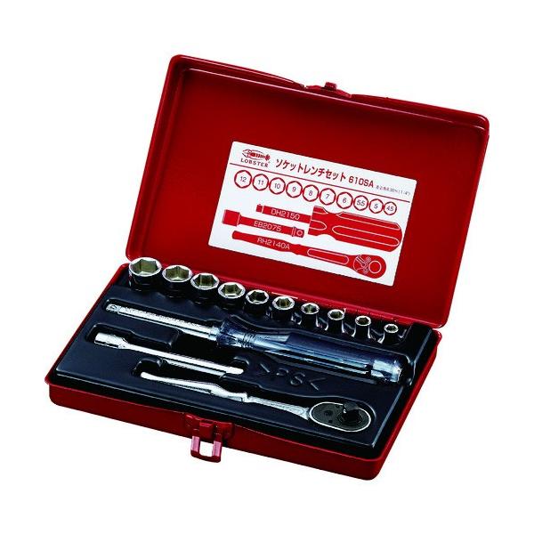ロブテックス 610SA 6.3sq. ソケットレンチセット 6角 エビ ロブテックス 610SA 6.3sq. ソケットレンチセット 6角 エビ
