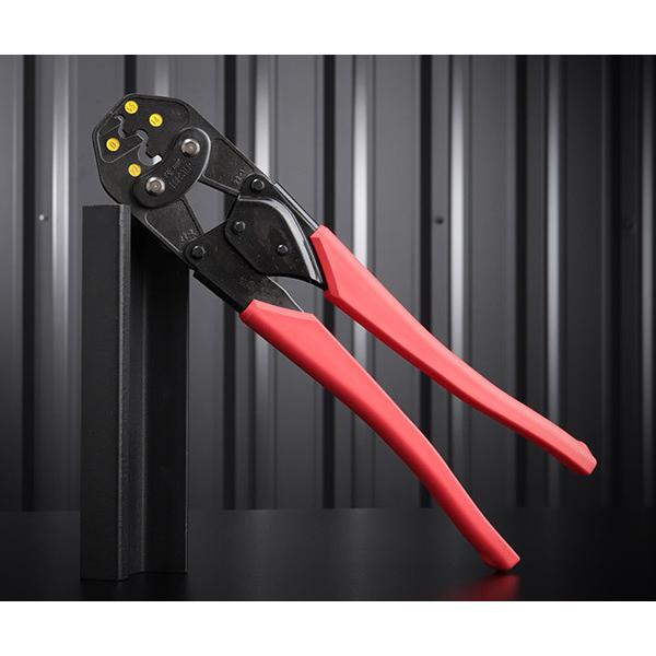 ロブテックス AK22A 裸圧着端子用圧着工具 使用範囲 5.5・8・14 ロブテックス AK22A 裸圧着端子用圧着工具 使用範囲 5.5・8・14