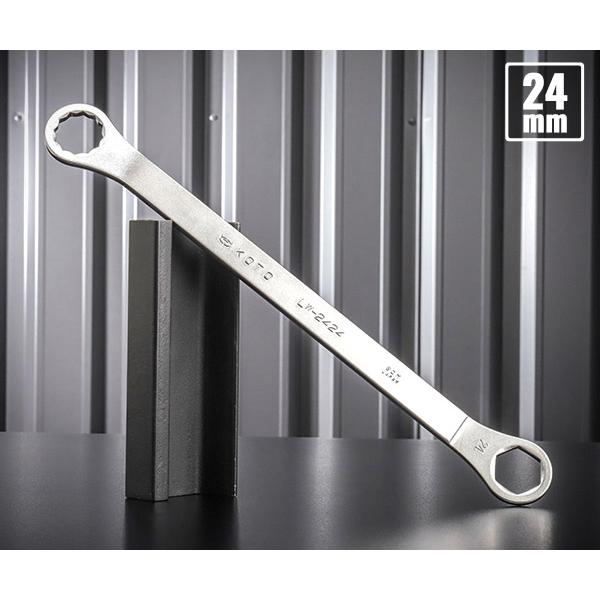 KOTO 6角x12角 極薄めがねレンチ LW-2424 サイズ24mm なめにくい六角と
