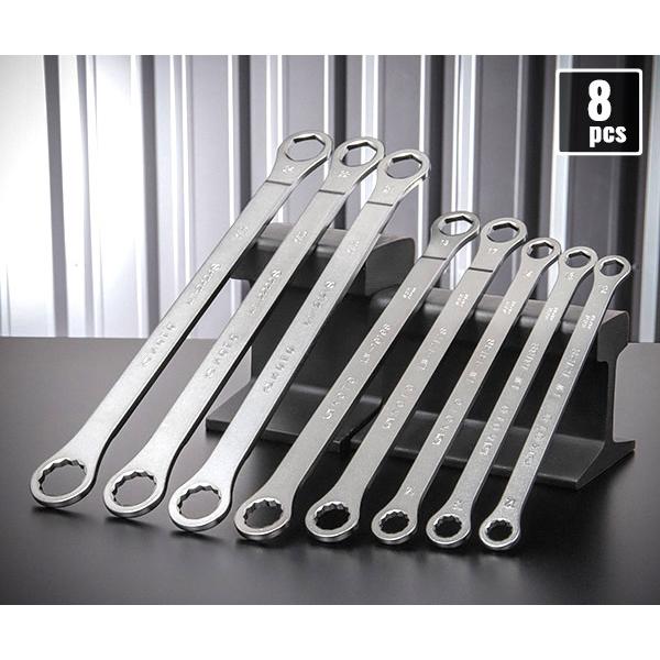 KOTO LW-8140S 極薄型メガネレンチストレート 8本セット 江東産業