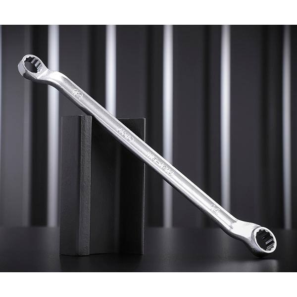 他サイト： KTC M5-1214 45°×6°ロングめがねレンチ サイズ12×14mm メガネレンチ【ネコポス対応】の商品画像