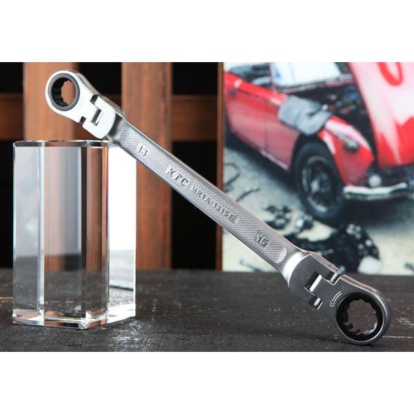 他サイト： KTC ラチェットめがねレンチ （両頭型首振りタイプ） MR1A-1315Fの商品画像