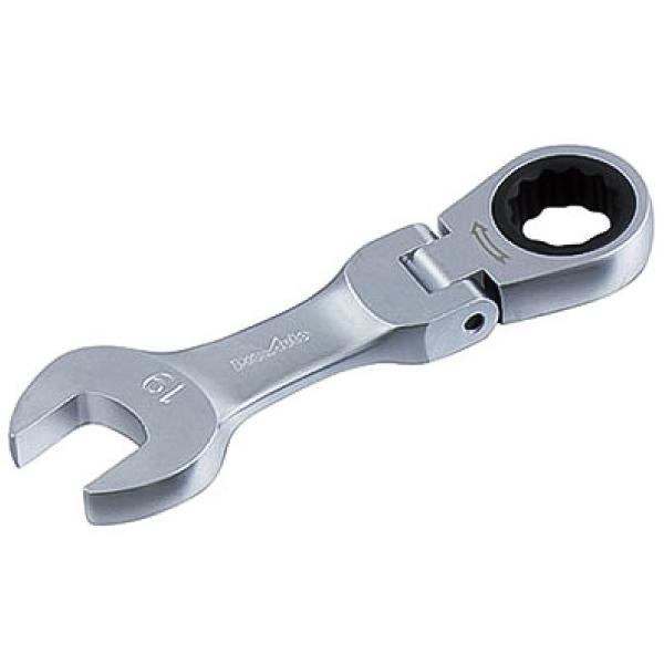 Pro-Auto ショートフレックスギアレンチ 19mm MSFG-19 ギア数72山 プロ