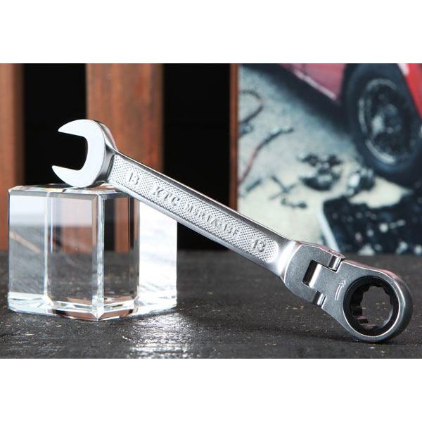 他サイト： KTC セミショートラチェットコンビネーションレンチ （首振りタイプ） MSR1A-13F 【ネコポス対応】の商品画像