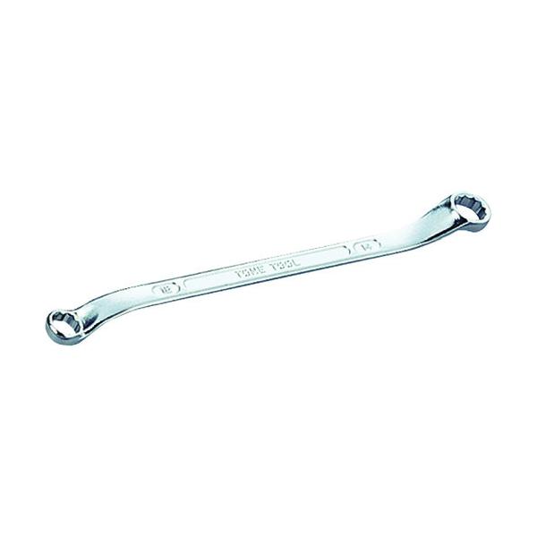 他サイト： TONE 両口ロングメカニックめがねレンチ(45°×10°) 対辺寸法10×12mm 全長194mm (M44-1012)(4953488101706) トネ【ネコポス対応】の商品画像