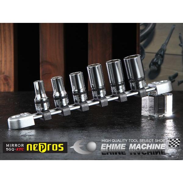 NEPROS NTB3M06A 9.5sq.六角セミディープソケットセット6コ組 NEPROS NTB3M06A 9.5sq.六角セミディープソケットセット6コ組