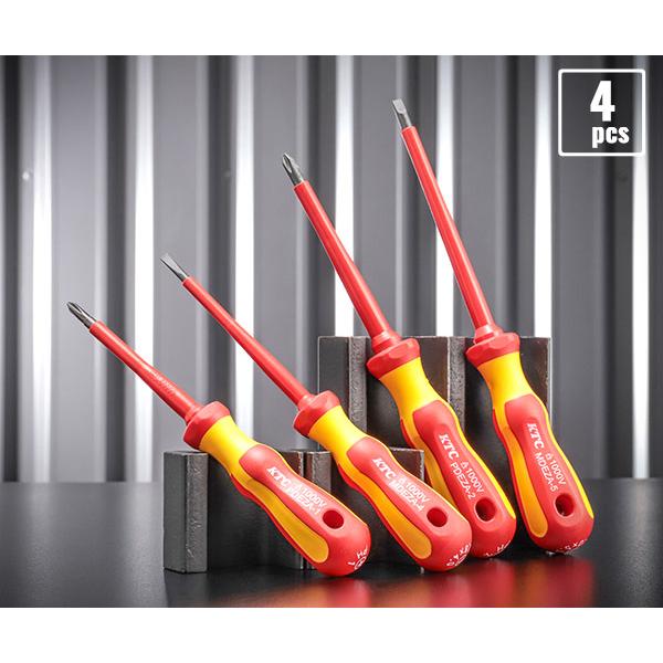 KTC 絶縁ドライバーセット 4本組 ハイブリッド車用工具 PMDEZA4