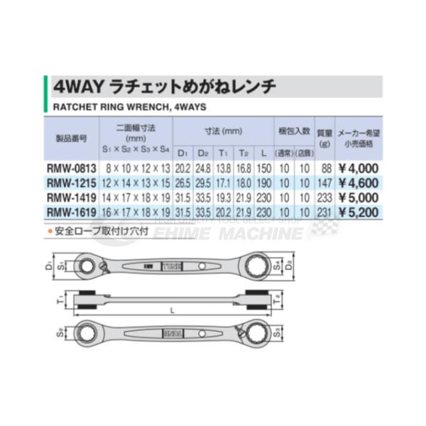 TONE 4�E�F�C���`�F�b�g�߂��˃����` �ΕӐ��@8�~10�~12�~13mm �S��150mm (RMW-0813)(4953488268423) �g�l�y�l�R�|�X�Ή��z ���i�摜3