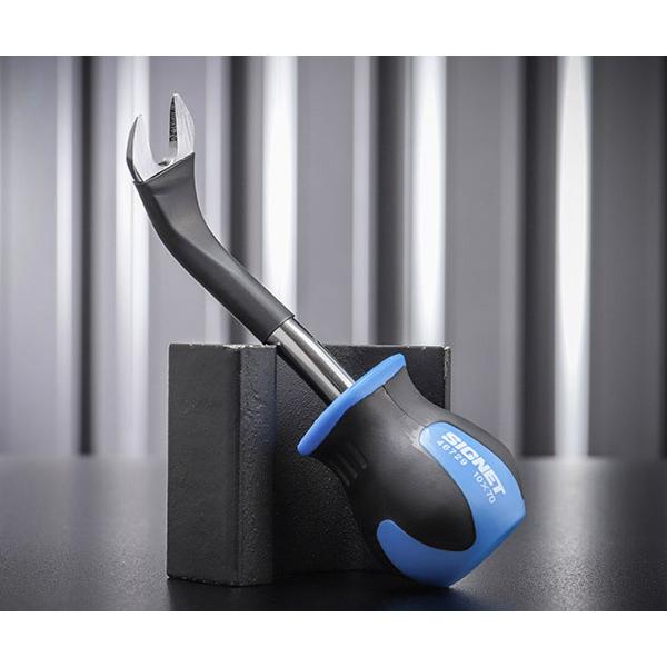 自動車のタイヤハウス等の狭い所でのクリップ外しに最適耐久性のある金属ブレード仕様周りに傷をつけないチューブ付き狭い箇所に便利なスタビータイプハンドルをしっかりと握れるエラストマー樹脂を使用耐薬品、耐油ハンドルタイヤハウスのクリップ、内外装の...