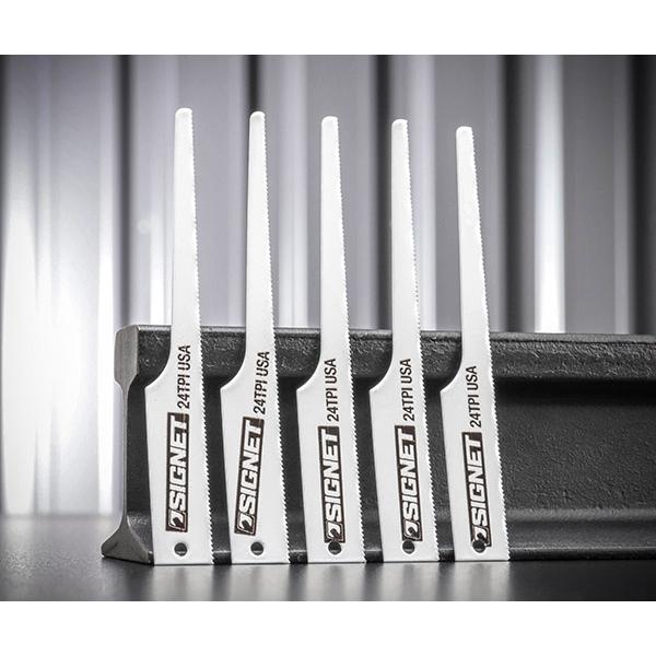 バイメタルにコバルトを8％含有しており、耐摩耗性・柔軟性に優れ、強く長寿命です。切断ワークに最適な山数を選定することでスムーズな切断が可能です。薄鉄板、薄いステンレス板、アルミ、プラスチック、バンパー材、FRPなどの切断に。適合メーカー：S...