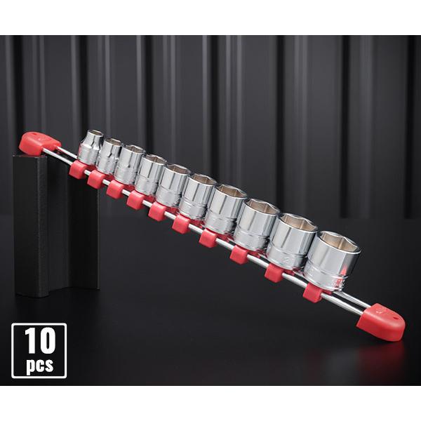 KTC 9.5sq ソケット（六角）厳選セット TB310EM ■ 人気サイズを厳選したエヒメマシンオリジナルセット ■ 「パワーフィット形状」でボルトやナットのエッジを傷めにくい ■ 自動車整備やマイガレージでのメンテナンスに最適 【特長...