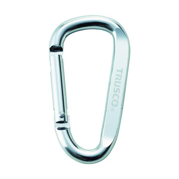 TRUSCO中山 TRUSCO カラビナ 線径6mmX60mm D型 シルバー TKN660SV