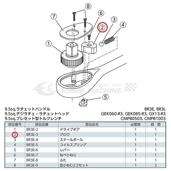 KTC 9.5sq. ラチェットハンドルBR3E用クロウ BR3E-3 【ネコポス対応】 :br3e-3:EHIME MACHINE 2号店 - 通販 - Yahoo!ショッピング KTC 9.5sq. ラチェットハンドルBR3E用クロウ BR3E-3 【ネコポス対応】 :br3e-3:EHIME MACHINE 2号店 - 通販 - Yahoo!ショッピング