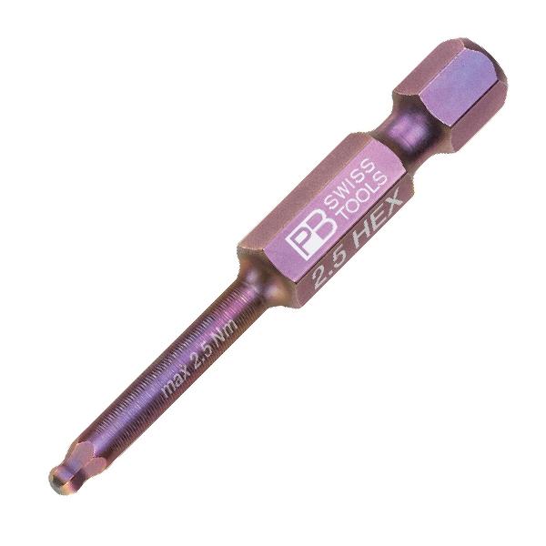 日本正規品 PBスイスツールズ ボールポイントビット 2.5mm 六角穴用 全長50mm (E6.212/2.5)